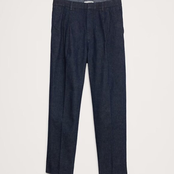 Straight Pleated Cropped Jean - Picture 1 of 4